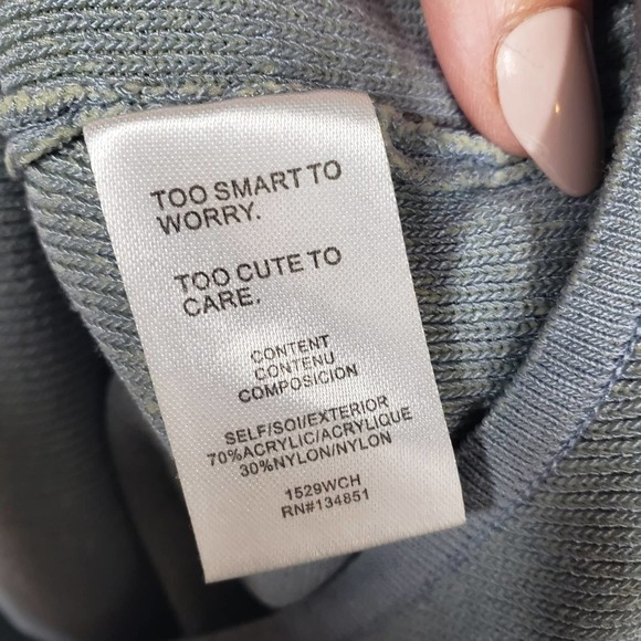 Wayf 98 Alicia T-Strap Sweater Knit Bodysuit M Blue - Picture 12 of 13